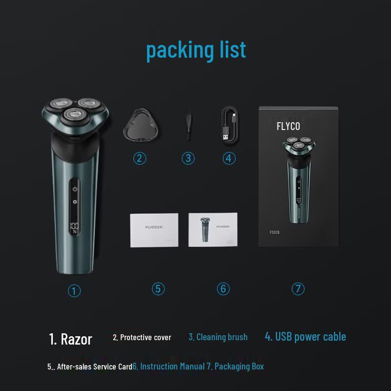 Flyco FS928 Smart Rechargeable Electric Shaver CN Plug (adapter Included)