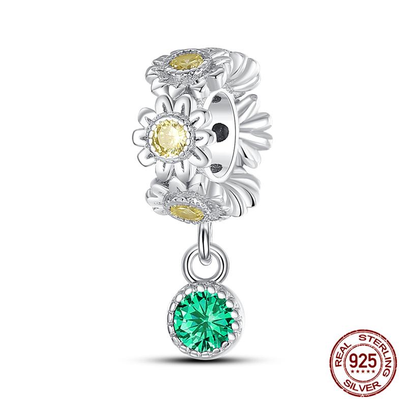 100% Copper Donut Sunflower Love Lock Charms Beaded Fit Originalbracelet Diy Jewelry Making Women Gift
