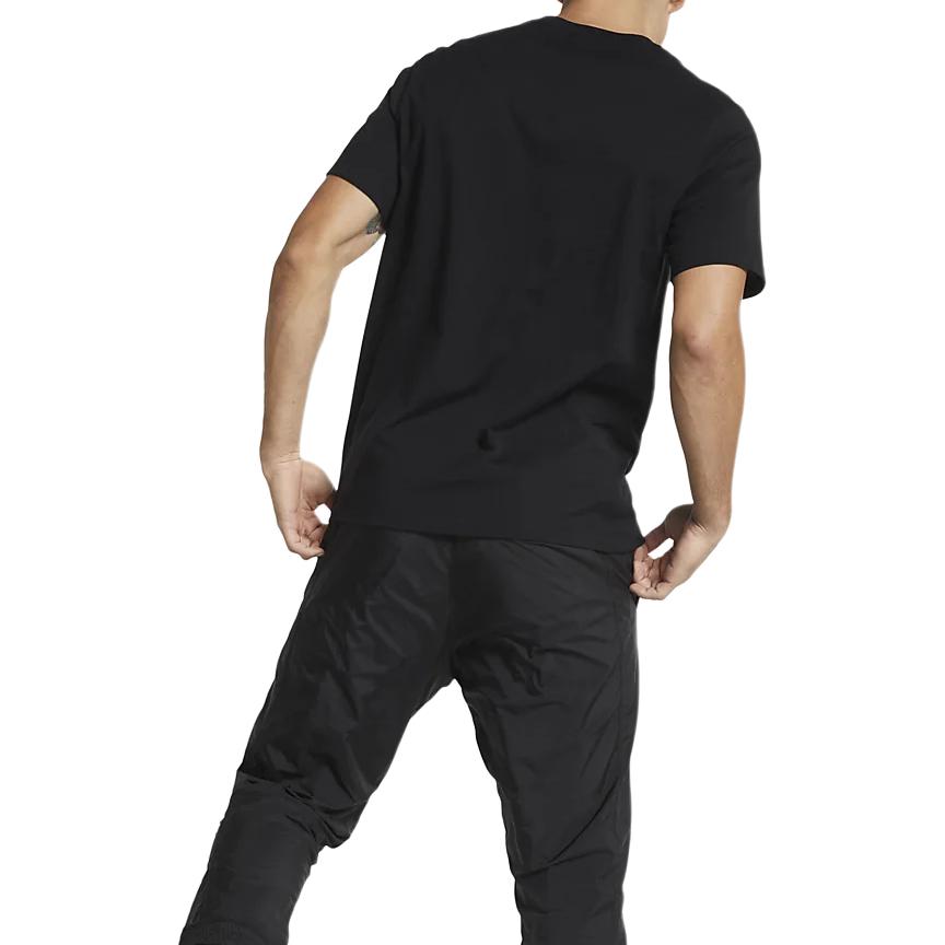 Jordan Flight T Shirts Men's Black Crew Neck Moderate Straight Fit AO0665-011