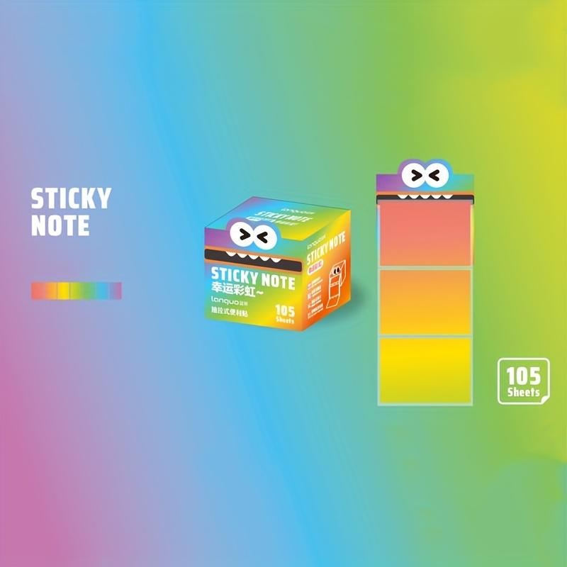 105sheets/box Transparent Kawill Pull-Out Sticky Notes Self-Adhesive Memo Pads For Office School DIY Stationery Notes