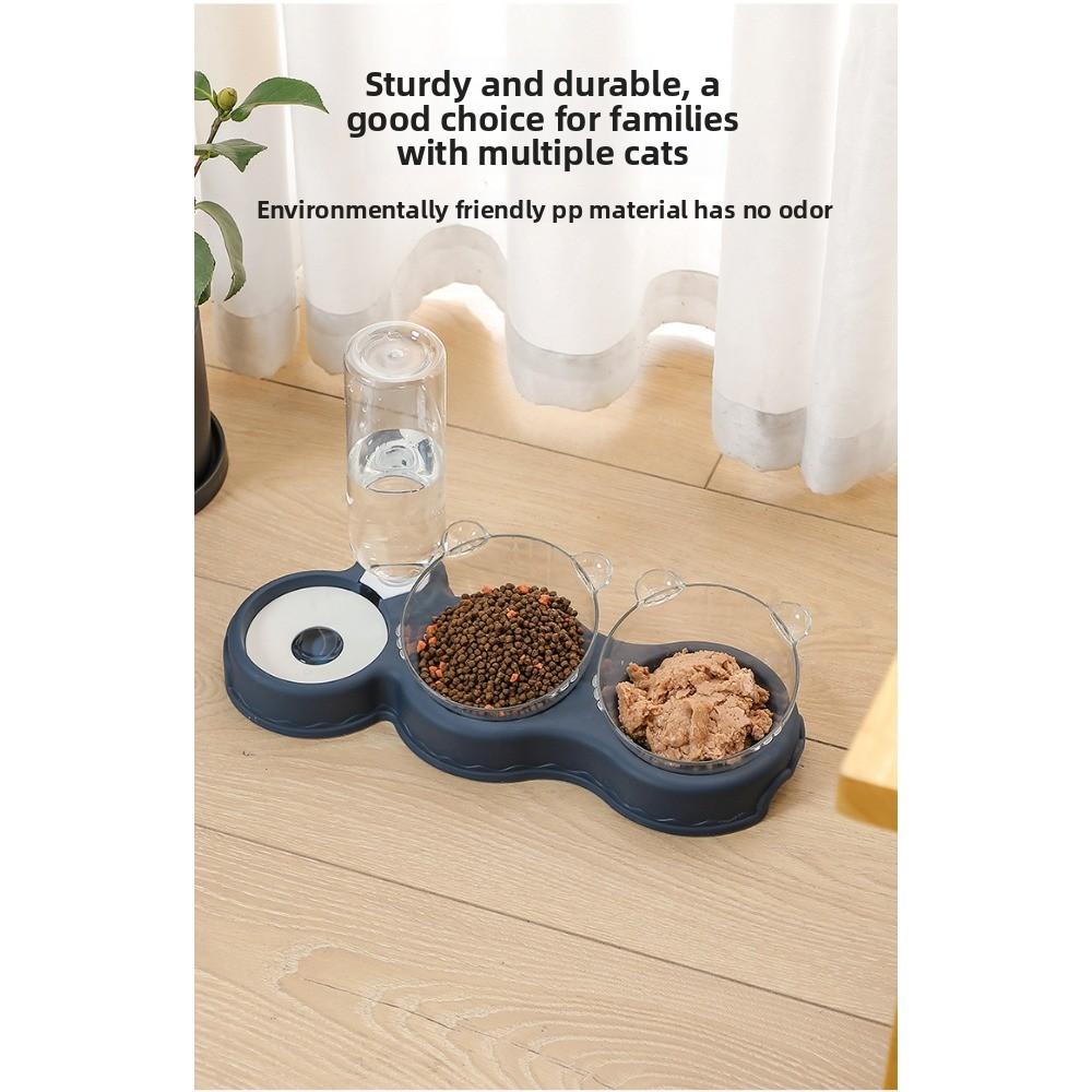 Double Bowl Automatic Pet Feeder Water Dispenser Cat Basin Dog Bowl Cat Bowl Cat Supplies Water Dispenser