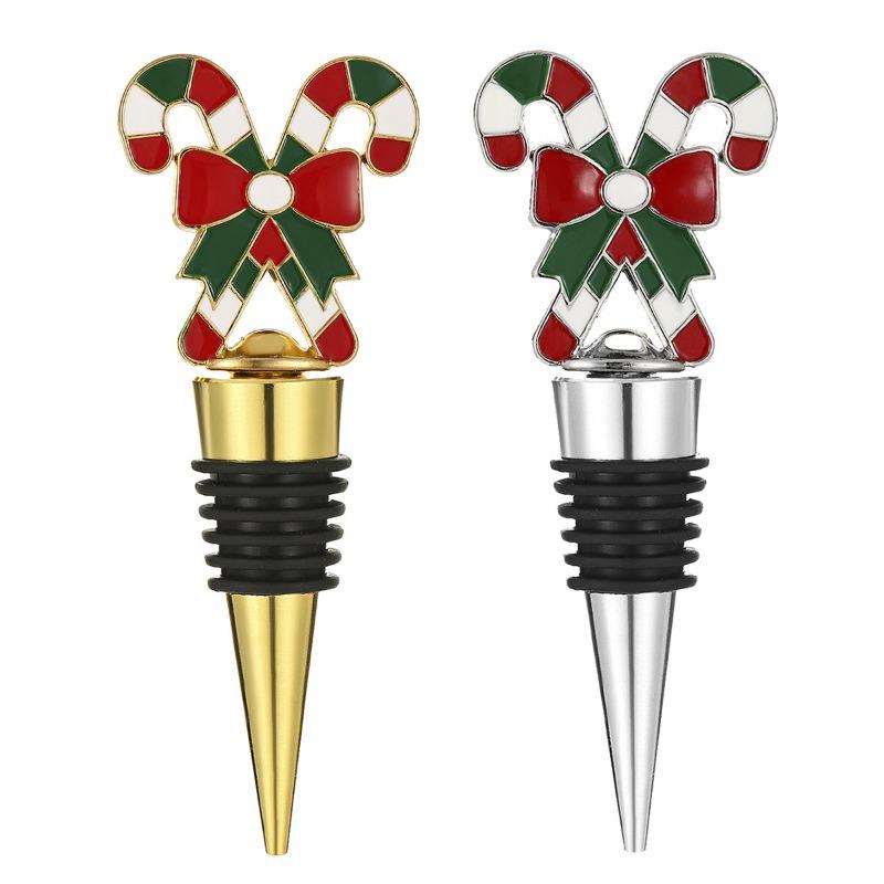 Christmas Crutch Red Wine Stopper Food-grade Wine Preservation Sealed Wine Bottle Stopper Christmas