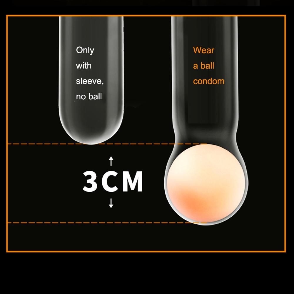 Kondom Ball Naturkautschuk Kondome Perle duldet sicheres Sexspielzeug für Erwachsene mit Penishülle