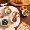 Ceramic Sauce Dishes Creative Bread Baguette Shape Dip Bowls Seasoning Dishes Food Storage Container for Home Restaurants Parties