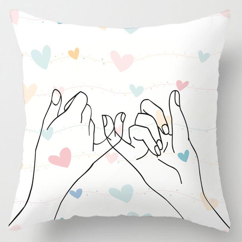 Square Pillow Cushion Living Room Sofa Pillow Simple Character Pillow Case Bedroom Window Sill Bay Window