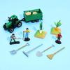 42Pcs Farm Animal Toy Set Plastic Farm Animal Figurines Tractor Fence Toy Farm Playset Educational Learning Toy Gift