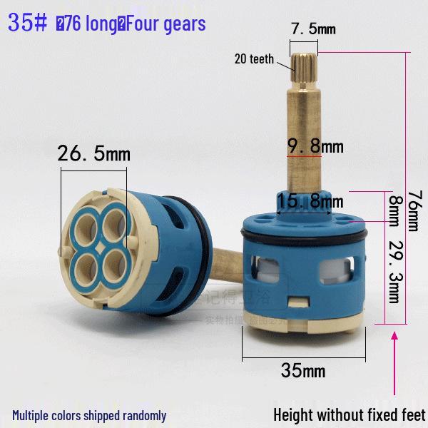 3/4-Hole Faucet Cartridge Valve Core, 3/4-Function Shower Bathtub Mixer Tap