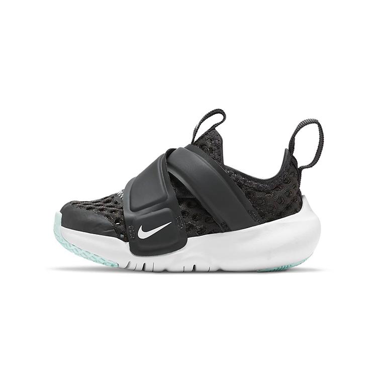Nike Flex Advance BR Slip Resistant Cushioning Breathable Low top Running Shoes Black White Infant And Toddler DC9367-001