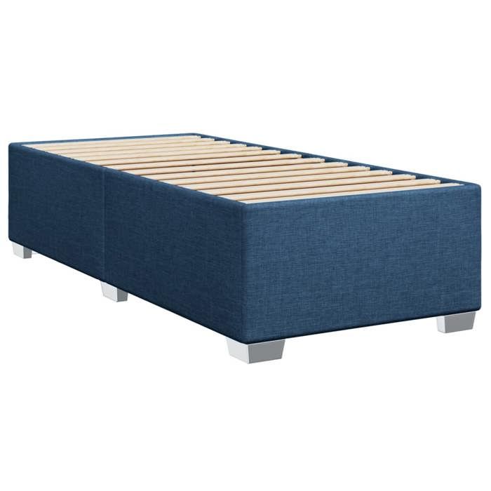 VidaXL Bed Frames Blue 100 X 200 Cm Fabric, Slatted Base, Platform Bed Frame, Upholstered Bed Frame, Bedroom Furniture To 3284456