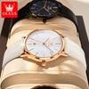 OLEVS 5869 Leather Strap Woman Watch Ultra Thin Waterproof Original Quartz Watch for Women Simplicity Elegant Ladies Wrist Watch