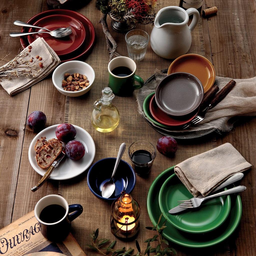 Koyotoki Dinner Microwave and Dishwasher Countryside Jade Made In 11170002 Café Plate, 26cm, Hotel/Restaurant Grade, Safe, Green, Japan,