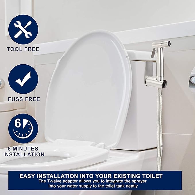 3er-Pack/Los Edelstahl Bidet-Armatur Auslaufsicher Einfache Installation Mehrfaches Bidet-Sprüherset Hand