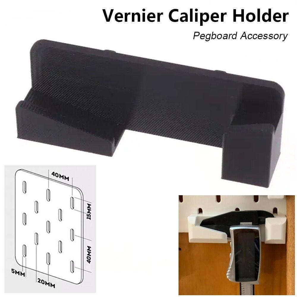 1Pcs Wall Mount Vernier Caliper Holder Caddy Tape Measure No Assembly Pegborad Hook Plastic Tool Organizer Rack Garage Workshop