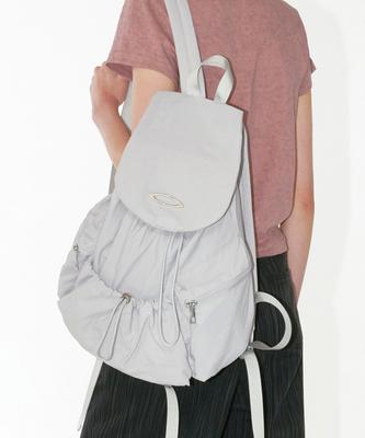Noiago Noi1831 String Flap Backpack (Light Grey)