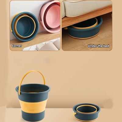 4.5/10L Portable Folding Bucket Multifunctional Thickened Silicone Bucket for Car Washing and Fishing Camping Folding Bucket