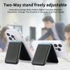Phone Card Holder Suitable For Magsafe Magnetic Tape Adhesive Iron Ring Phone Case Universal PU Leather Wallet Bag