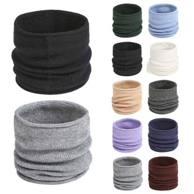 Knitted Neck Scarf Solid Color Cycling Scarf Windproof Headgear Neck Warmer  Ski