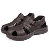 New Summer Men Sandals Outdoor Non-slip Beach PU Black Flat Fisherman Casual Shoes 2024 New2024