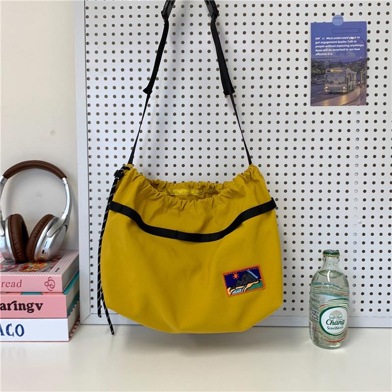 Polyester Lined Drawstring Water Bucket Bag For Casual Outdoor Activities And Commuting