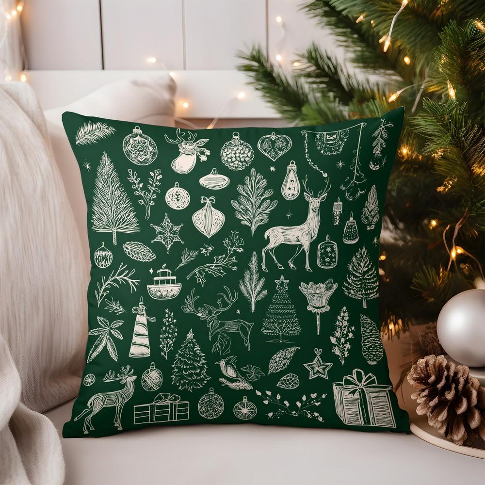 Heimdeko Vintage Reise Briefmarkenmuster Kissenbezug Muster Kissenbezug Geeignet für Sofa Schlafzimmer Auto Kissenbezug