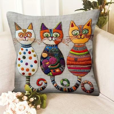 Pillowcase With Phone-Playing Design Adorable Bedding For Bedroom Home Decor Sofa Cushion Cover