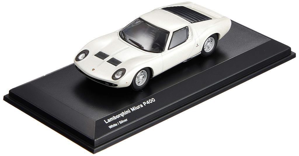 Kyosho Bunka Original Scale Mini Car Series Lamborghini Miura P400 Finished Product 1/64 White/Silver