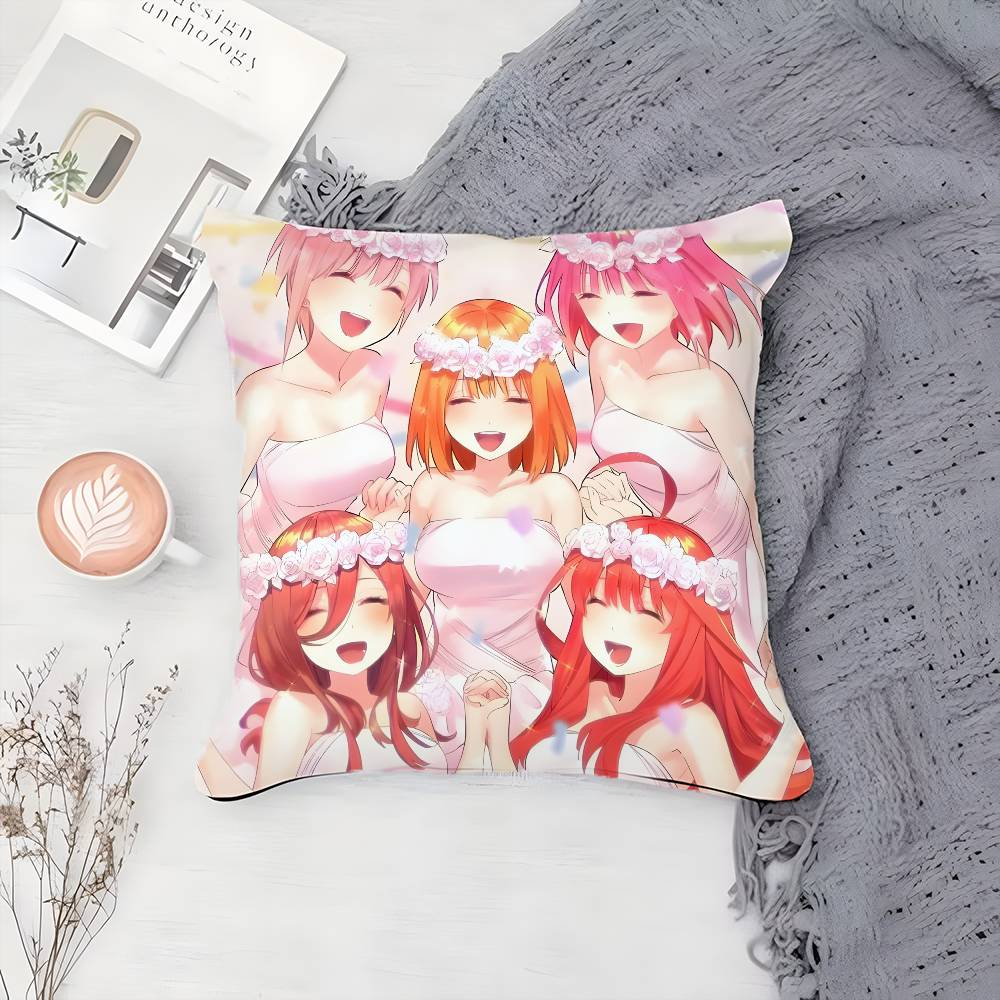 

T-The Quintessential Quintuplets-MT Anime Pillow Case Printing Pillowcase Living Room Sofa Cushion Cover Bedroom Room Decor 12x12Inch