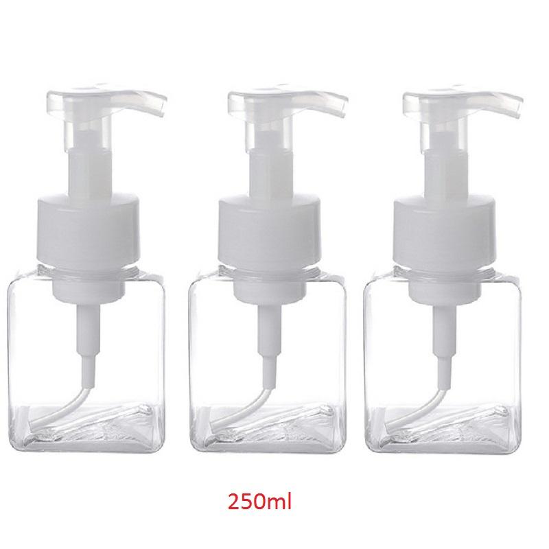 Foaming Soap Dispenser 250/400ml Refillable Pump Bottle Plastic for Liquid Soap Shampoo Body Wash Portable for Bathroom Travel