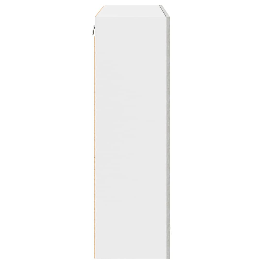 Hanging Cabinet with Door Concrete Grey 80 x 31 x 100 cm Engineered Wood