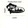 Customizable Metal Sign Fish Silhouette Wall Art Iron Hollow Craft Home Door Decor