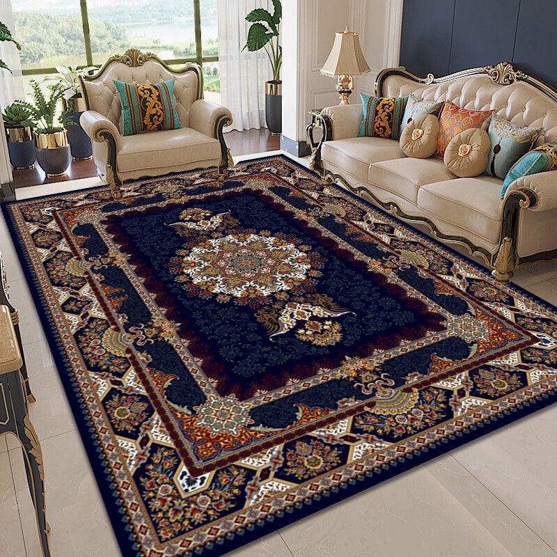 

Взрывной складной моющийся диванный журнальный столик коврик абстрактный ретро нескользящий коврик для гостиной 140 * 200cm [Washed bottom imitation cashmere]