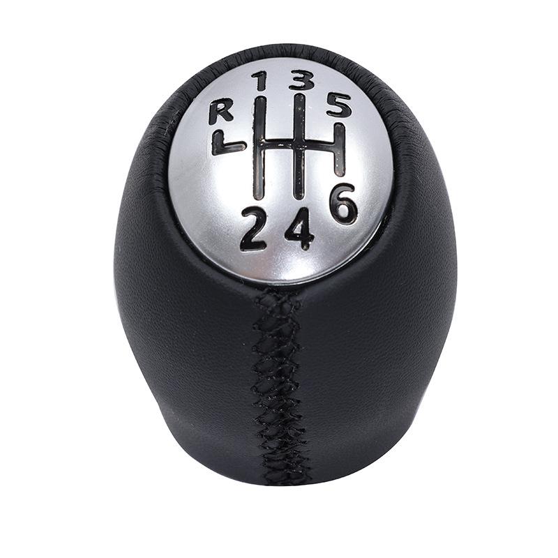 

Suitable for Renault Megane car gear head with leather 6-speed shift handball gear head matte glossy accessories чёрный