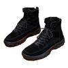 2025 New Martin Boots Hiking Shoes High-top Trend Platform Casual Sports Men's Versatile Solid Color Lace-up Shoes