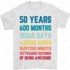 Vintage 1975 Original Mens 50th Birthday TShirt  50 Years of Legacy Cotton Retro Gift Oneck Male Unisex Adult Style Tops