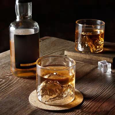 Vasos de Whisky de 200/300ml Mano de Obra Única y Exquisita Artesanía del Monte Fuji Vaso Premium de Moda para Amantes del Whisky