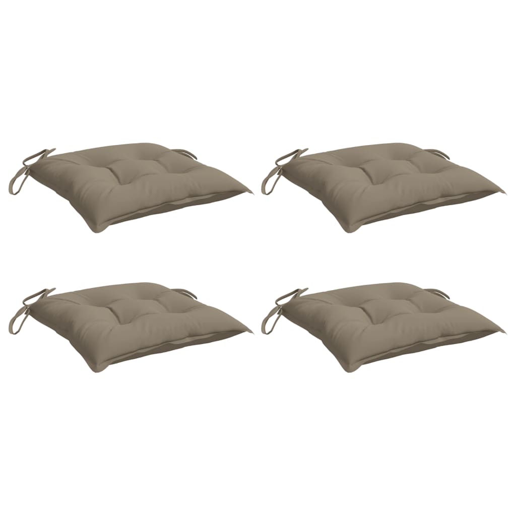 Chair Cushions 4 pcs Taupe 40 x 40 x 7 cm Oxford Fabric