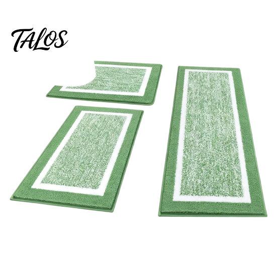 Set da 3pz Tappetini da Bagno, Tappeti da Bagno Altamente Assorbenti Antiscivolo, Tappetini Morbidi Lavabili per Lavandino del Bagno, WC, Vasca da Bagno