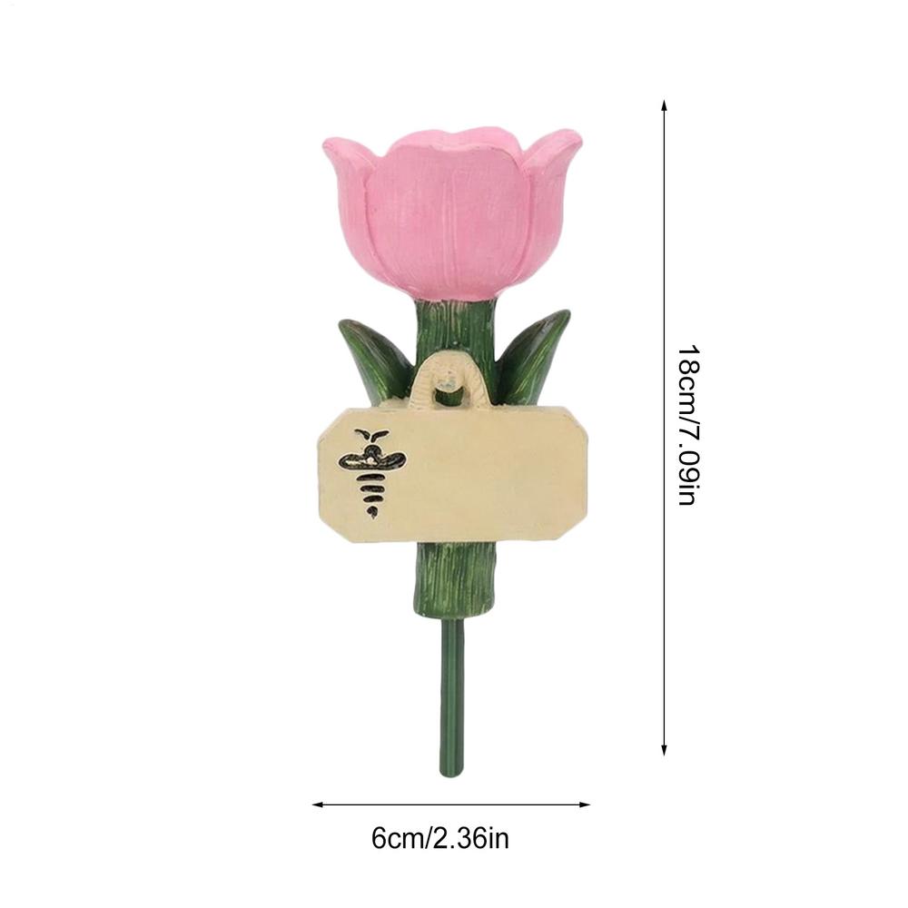 Flower Shape Bee Watering Station Colorful Resin Butterfly Drinking Bowl Pollinator Feeder for Garden Patio Yard Bee Saver
