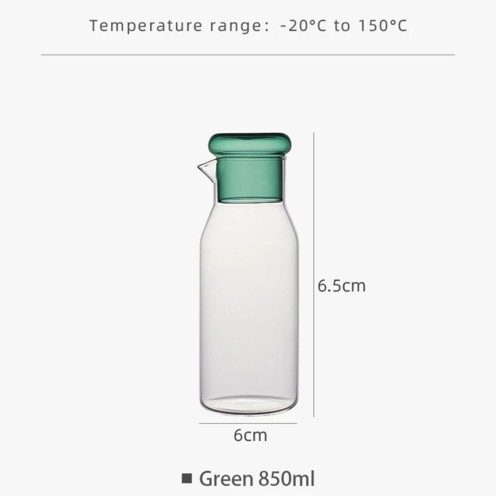 Minimalist Glass Water Bottle with Lid Home Use High Temperature Resistance Kitchen Drink Items Lemon Cold Water Kettle Jug Gift