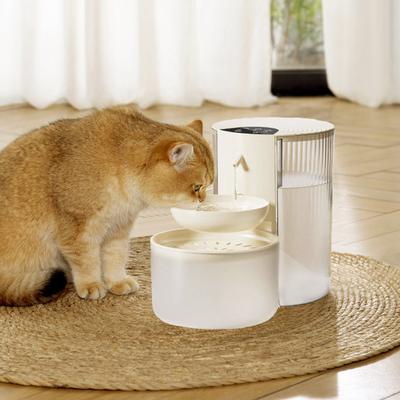 3L Automatic Pet Water Fountain Smart Wireless Pour-Over Pet Water Dispenser Wastewater Separation Filterless Cat Water Bowl for Cats And Small Dogs