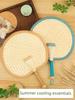 Durable Traditional Woven Summer Fan for Home Use, Portable Mosquito-Repellent Fan for Babies, Vintage Style Banana Leaf DIY Fan