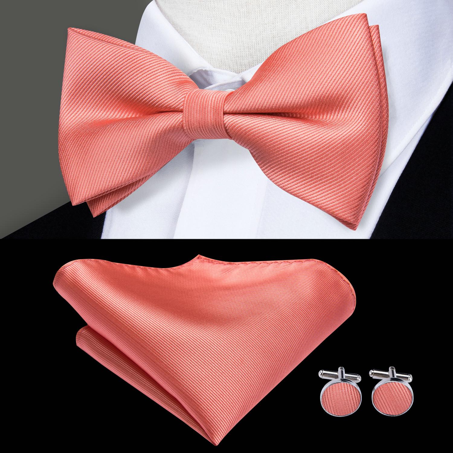 

Чоловічі краватки Hi-Tie High Grade Casual Bowtie Set Formal Wedding Party Краватки для чоловіків Метелик/Запонки/Ханкі 513