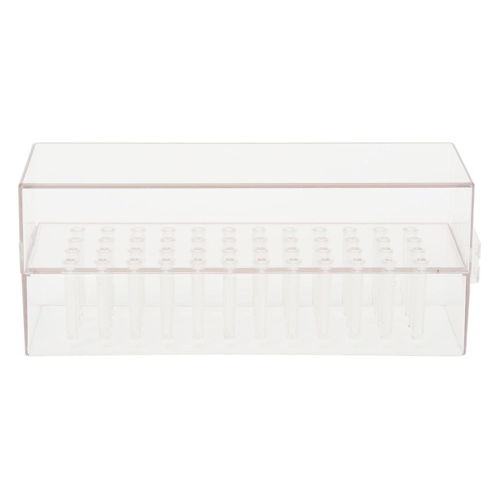 48 Holes Acrylic Nail Dill Bit Holder Organizer Drill Bits Display Storage Box Transparent Nail Bit Container Case
