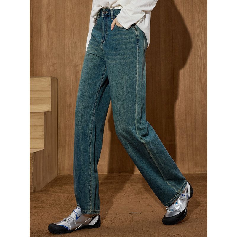 Coolhut American Retro Loose and Versatile Jeans 2025 Autum Women's Fashion Jeans