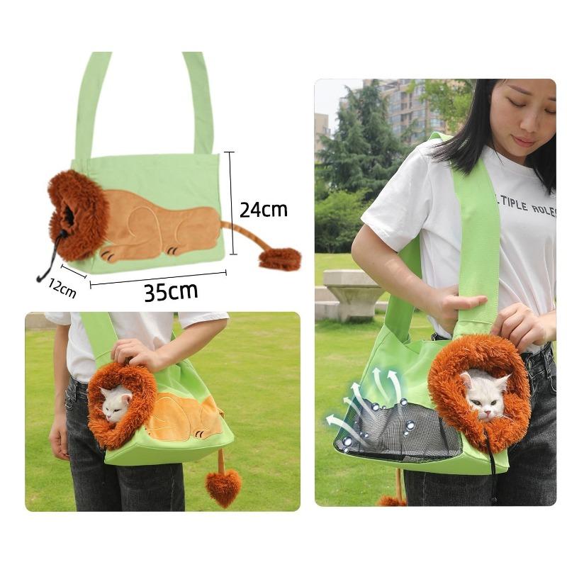 Pet Bag Creative Animal Style Pet Handbag Cat Puppy Crossbody Bag Shoulder Bag Universal Comfortable and Breathable Convenient