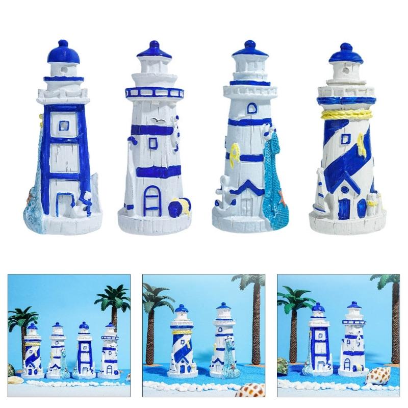 Aquariums Landscape Lighthouse Resins Aquariums Decorations Art Crafts Terrarium Habitat Ornaments Photo Props
