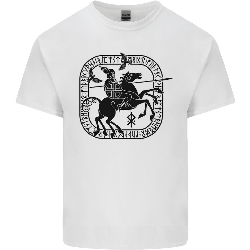 Odin Wotan Vikings Valhalla Norse Mythology Mens Light Cotton T-Shirt