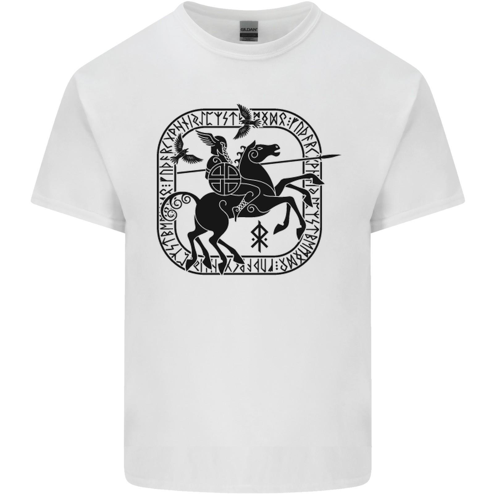 Odin Wotan Vikings Valhalla Norse Mythology Mens Light Cotton T-Shirt M