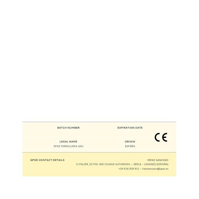 Boîte 40 Unités. Vis a Bois Spax Cab. Plat Wirox 4.0x50mm Spax