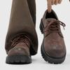 Men's Derby Boots Vintage Work Shoes Chunky Sole Suede Leather Shoes Breathable Comfortable Non-Slip Shoes Men Platform Sneakers